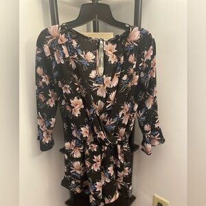One Clothing floral romper with Bell Sleeves